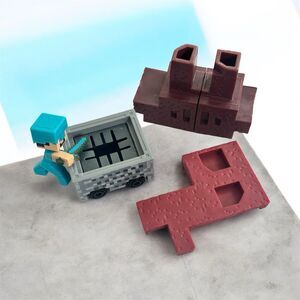 Minecraft Mini Figures Lot Minecraft Diamond Steve Nether Fortress Blocks Toys